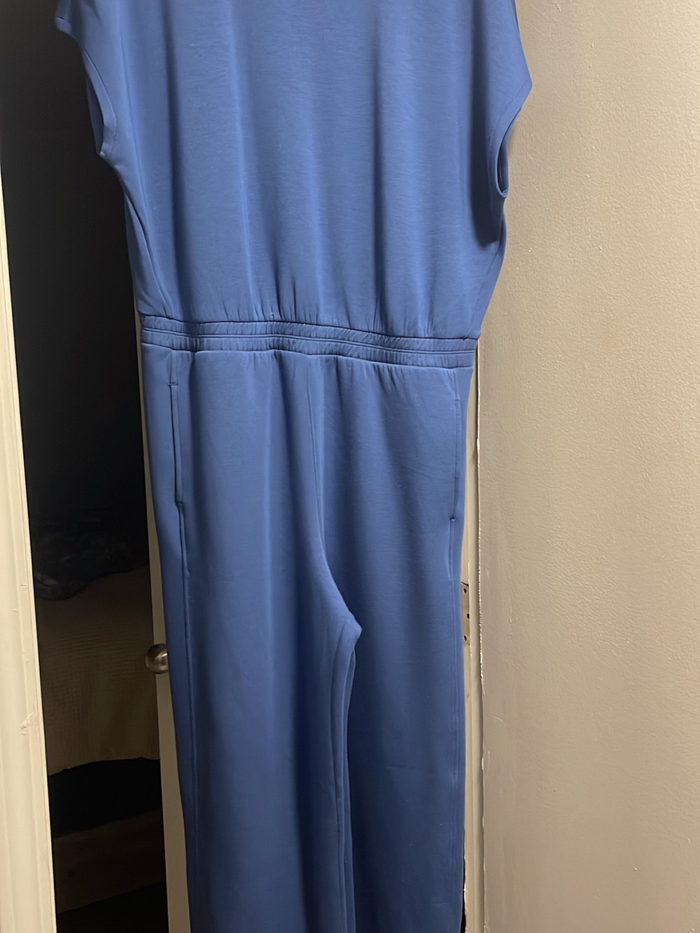SPANX Sleeveless Ankle Jumpsuit in Periwinkle Blue